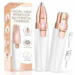 iFanzeTech Augenbrauenrasierer und Gesichtshaarentferner Damen 2-in-1 Trimmer