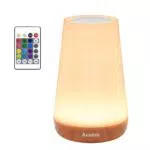 Auxmir Nachttischlampe USB Aufladbar LED Kabellos Touch Dimmbar Fernbedienung