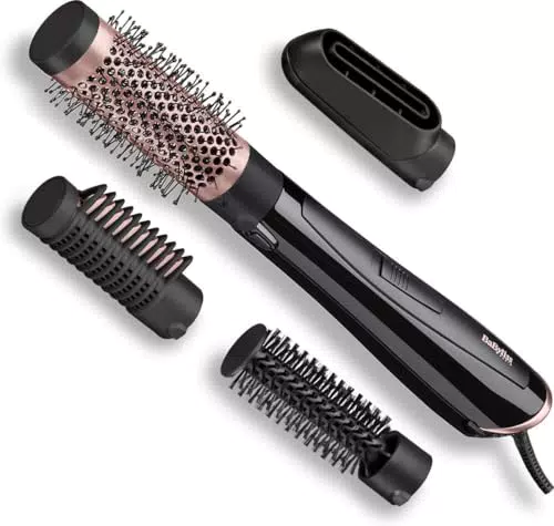 BaByliss Perfect Finish Warmluftbürste AS126E mit Ionen-Technologie und Aufsätzen