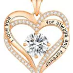 CDE Damen Halskette Herz Anhänger Schmuck Geschenk Freundin Mutter Valentinstag