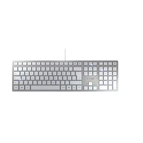 Tastatur CHERRY KC 6000 SLIM - Deutsches Layout, Kabelgebunden, Leise Tasten