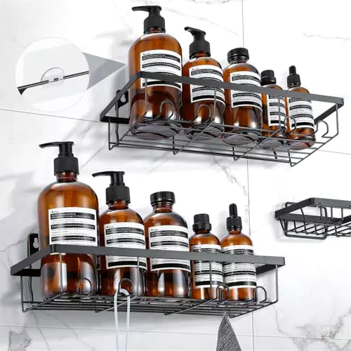 ChicSolis Duschablage Ohne Bohren Duschregal Rostfrei Für Shampoo Und Duschgel