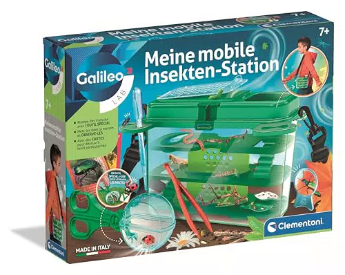 Clementoni Galileo Lab Insekten-Forscher-Set Tragbare Insektenstation mit Lupe