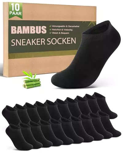 Effeet Bambus Sneaker Socken Herren Damen Atmungsaktiv Antibakteriell Sommer