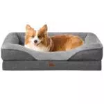 EHEYCIGA Orthopädisches Hundebett Grosse Hunde, Memory Foam Waschbar und Wasserdicht Hundekorb mit 4 Rändern