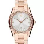 Emporio Armani Damen Armbanduhr Quarz mit Edelstahlarmband Modell AR11558