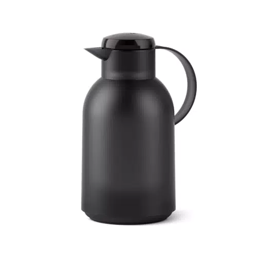Emsa Samba Isolierkanne 505490, 1 Liter, Quick Press Verschluss