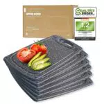 Exitoso Frühstücksbrettchen mit Saftrille und Griff aus Kunststoff, BPA-frei, rutschfest