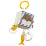 Fehn Activity-Würfel Otter Motorikspielzeug mit Greifelementen zum Aufhängen für Babys
