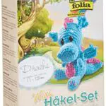 folia 23912 - Mini Häkelset Faultier, Komplettset zur Erstellung von einem selbst gehäkelten niedlichen Faultier