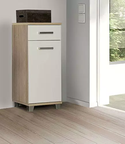 FORTE Veris Kommode mit Tür und Schublade aus Holzwerkstoff