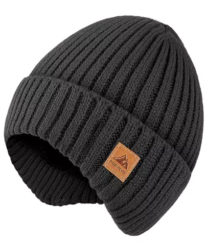 FORVEVO Warme Herren Wintermütze Mit Ohrenklappen Fleece Thermo Beanie Outdoor
