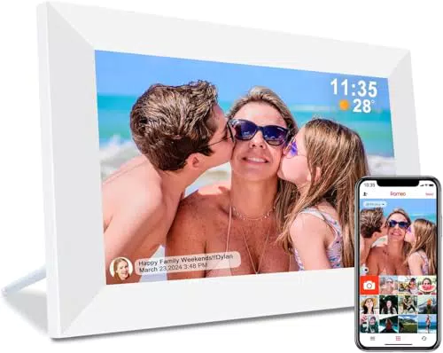 Frameo Digitaler Bilderrahmen 10,1 Zoll WLAN Fotos Videos Teilen 32GB IPS Display