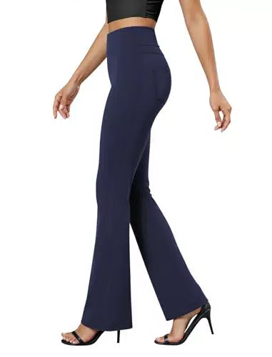 Friptspyg Damen Yogahose mit Taschen – Elastische Sport- und Freizeithose