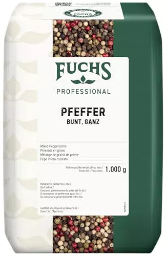 Fuchs Professional Pfeffer Ganz Ungemahlen Universalgewürz Nachfüllpack Profiqualität Gastronomie