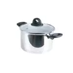 Genius Cerafit Steel Kochtopf mit Glasdeckel Edelstahl für Induktion und alle Herdarten