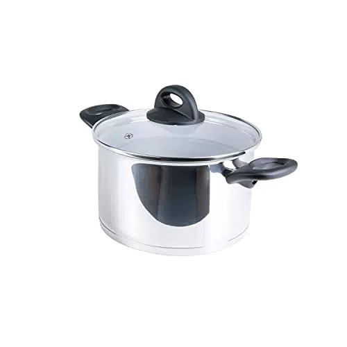 Genius Cerafit Steel Kochtopf mit Glasdeckel Edelstahl für Induktion und alle Herdarten