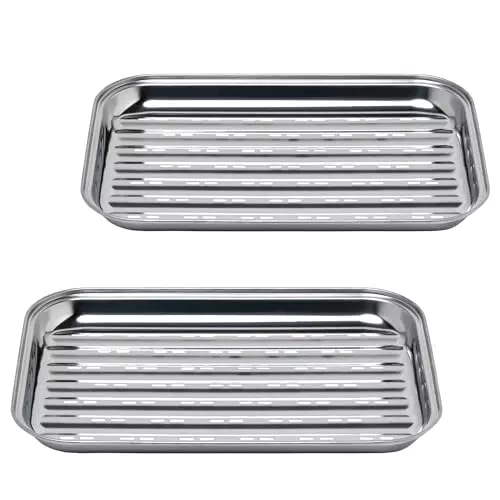 Gourmeo BBQ Grillschale Edelstahl Grillkorb Gemüse Fisch Fleisch Zubehör Grillpfanne