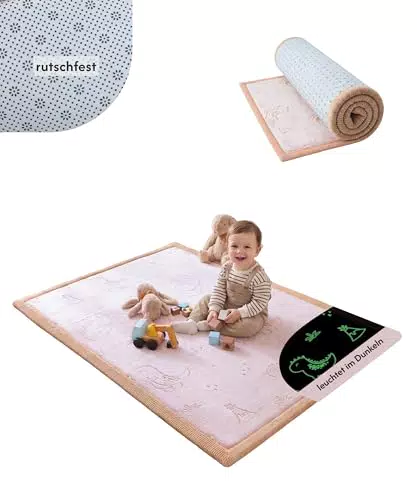Wolkenweiche Spielmatte Baby – Rutschfeste Krabbelmatte mit Memory-Schaum