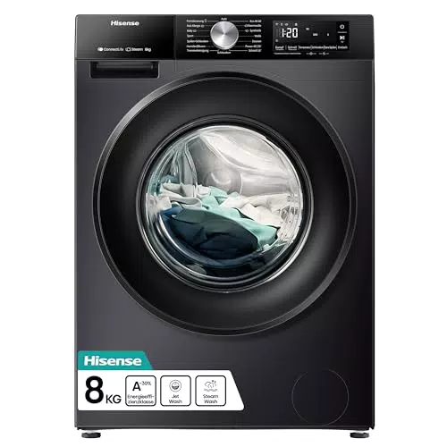 Hisense Waschmaschine mit Dampffunktion und AquaStop - 1400 U/min - 15 Programme