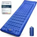Isomatte Selbstaufblasend, Ultraleicht Camping Aufblasbare Matratze mit Fußpresse Pumpe und Kopfkissen