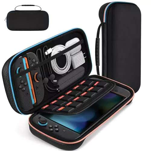 ivoler Tasche Für Nintendo Switch 2 Modell 2025, Hartschale Mit Platz Für 12 Spiele