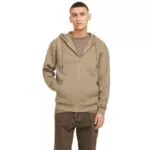 JACK & JONES Male Hoodie Basic Reißverschluss