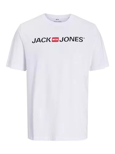 JACK & JONES Male T-Shirt Klassisches XXLLight Grey Melange