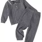 JiAmy Jungen Freizeit Set Langarmshirt mit Elastischer Bundhose Lounge Outfit