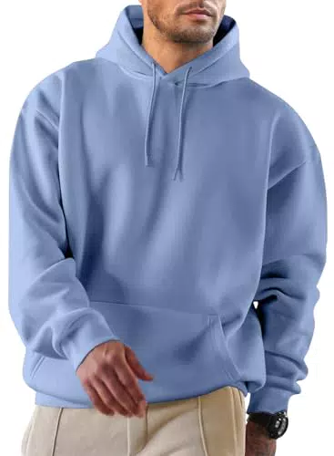 JMIERR Herren Hoodie mit Taschen, Baumwolle Sweatshirt, Langarm Kapuzenpullover