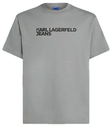 Karl Lagerfeld Jeans Herren Regular Kurzarm Essential Logo T-Shirt Normale Passform