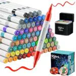 Kitire Acrylstifte Dual Tip Marker Wasserfest für Stein, Glas, Papier, Holz, Stoff