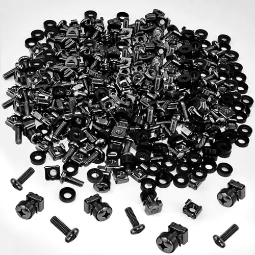 LanskyLan Käfigmuttern Schrauben Set M6 Für 10" 19" Netzwerkschrank Rack