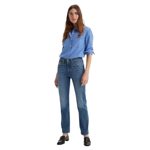 Levi's Damen 501 Jeans Klassischer Damenjeans Straight Fit