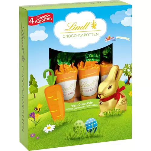 Lindt Choco-Karotten Vollmilchschokolade mit Haselnüssen Osternest Ostergeschenk