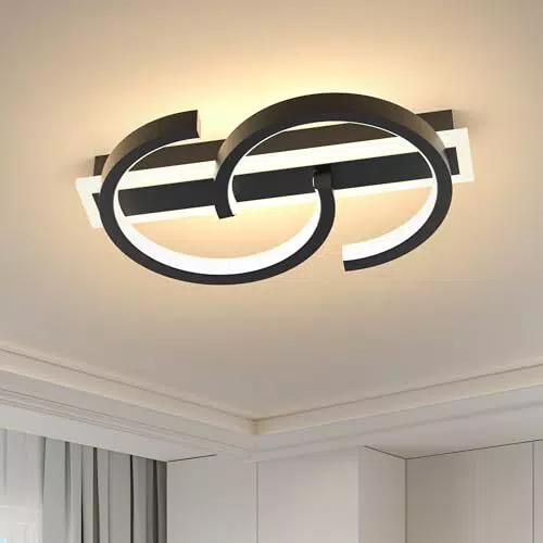LUOLONG Dimmbare LED Deckenleuchte mit Fernbedienung für Wohnzimmer und Büro