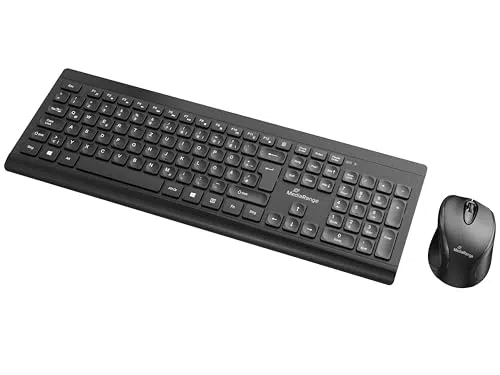 MediaRange Kabelloses Tastatur-Maus-Set QWERTZ, USB 2.0, Spritzwassergeschützt