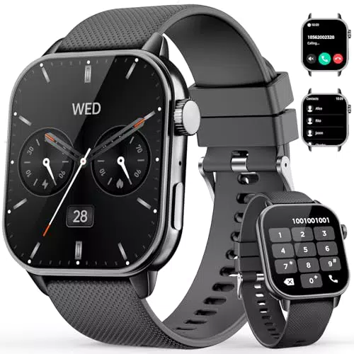 MFVLP Smartwatch mit AMOLED Touch, Fitness Tracker, Bluetooth Anrufe, IP68, für Android und iOS