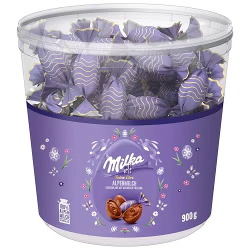 Milka Feine Eier Alpenmilch Osterschokolade Einzeln Verpackte Schoko-Eier