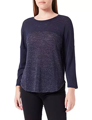 ONLY Onldebra 3/4 Glitter Top Damen Sweatshirt