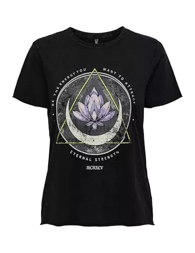 T-Shirt Damen von ONLY - Kurzarmshirt mit Rundhalsausschnitt