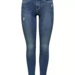 ONLY ONLWAUW Damen Skinny Jeans mit mittlerer Taille und Skinny Fit