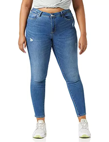 ONLY Damen Skinny Fit Jeans, Stone Wash Stretch Denim Regular Waist