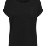 ONLY Damen Einfarbiges T-Shirt, Basic Rundhals Ausschnitt Kurzarm Top