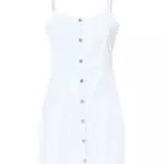 ONLY Onllowa Damen Kleid Mit Trägern, Knopfleiste, Sommerkleid