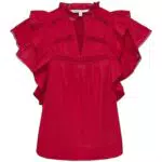 ONLY Onlsunny Damen Frill Top Leichtes Sommer Blusenshirt