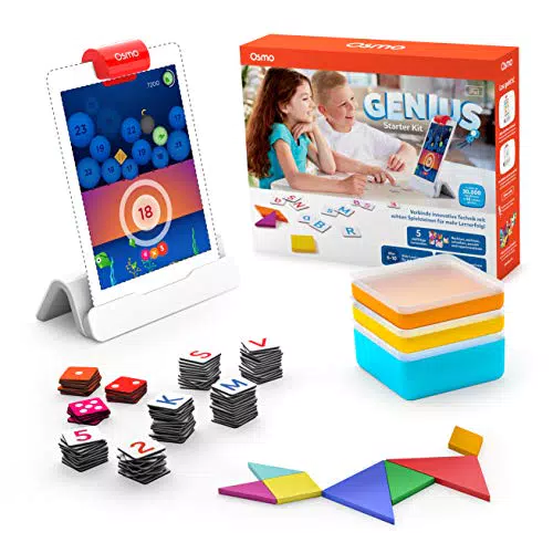 Osmo Genius Starter Kit Interaktive Lernspiele für Kinder 6-10 Jahre MINT iPad