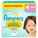 Pampers Premium Protection Windeln Größe 4 - Doppelter Schutz für Hautkomfort