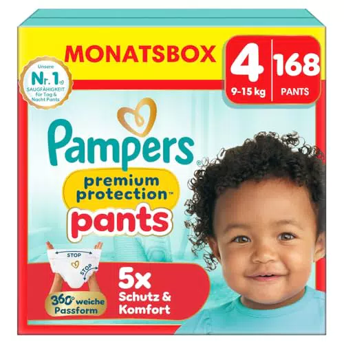 Pampers Baby-Dry und Premium Protection Windeln Pants Größe 4 Monatsbox