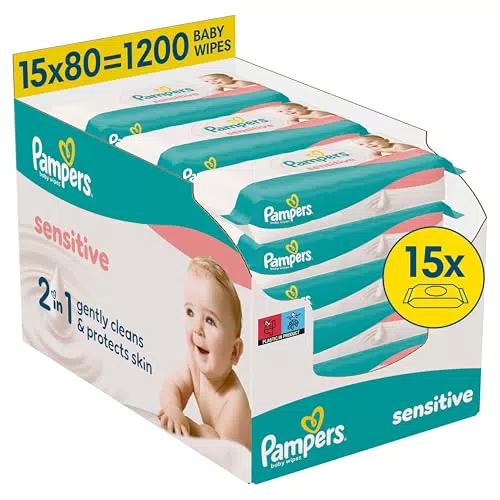 Pampers Sensitive Feuchttücher - Sanfte Reinigung ohne Duft für empfindliche Haut